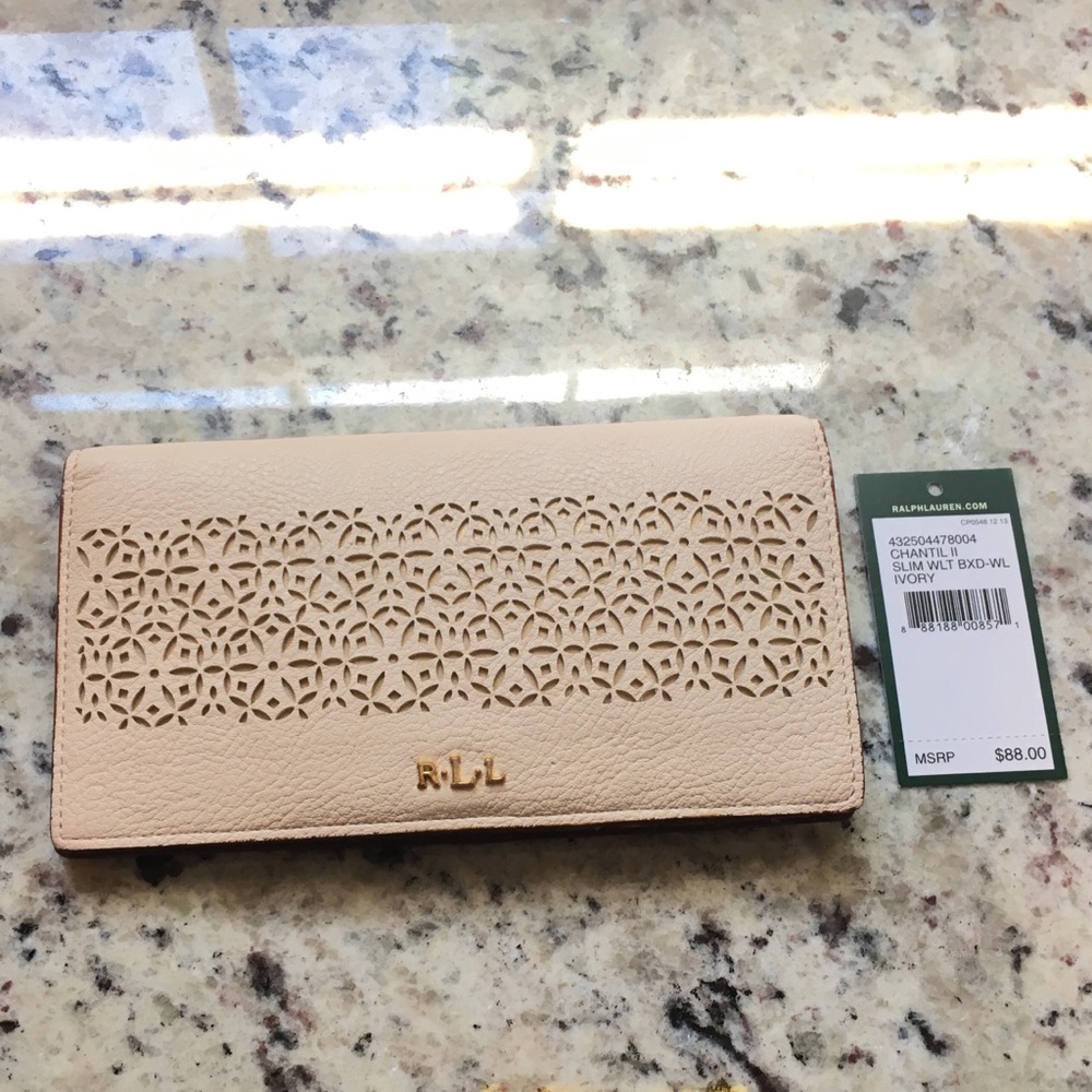 LAUREN by Ralph Lauren IVORY Chantil slim wallet